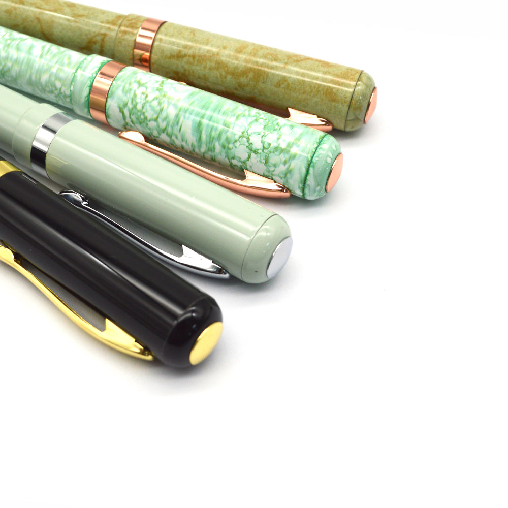 high quality refill roller pens black ink engraved laser pen with box click metal pen with custom logo