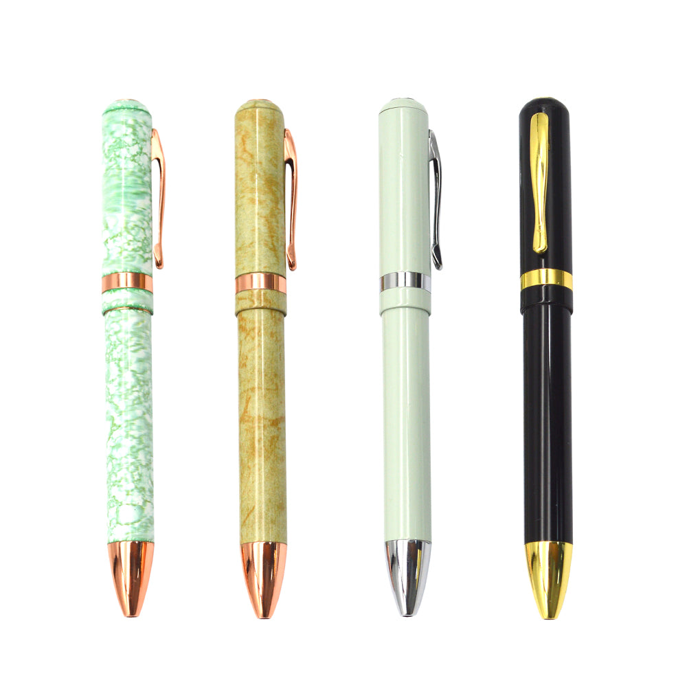 high quality refill roller pens black ink engraved laser pen with box click metal pen with custom logo