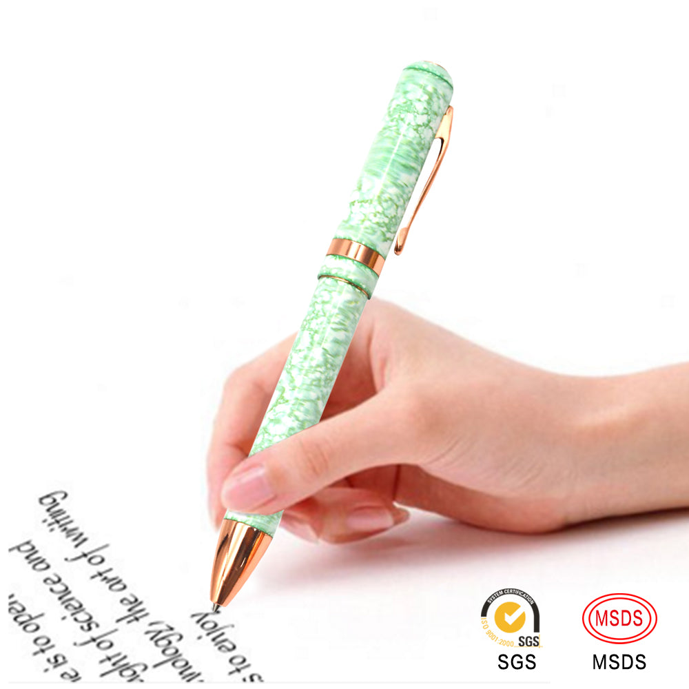 high quality refill roller pens black ink engraved laser pen with box click metal pen with custom logo
