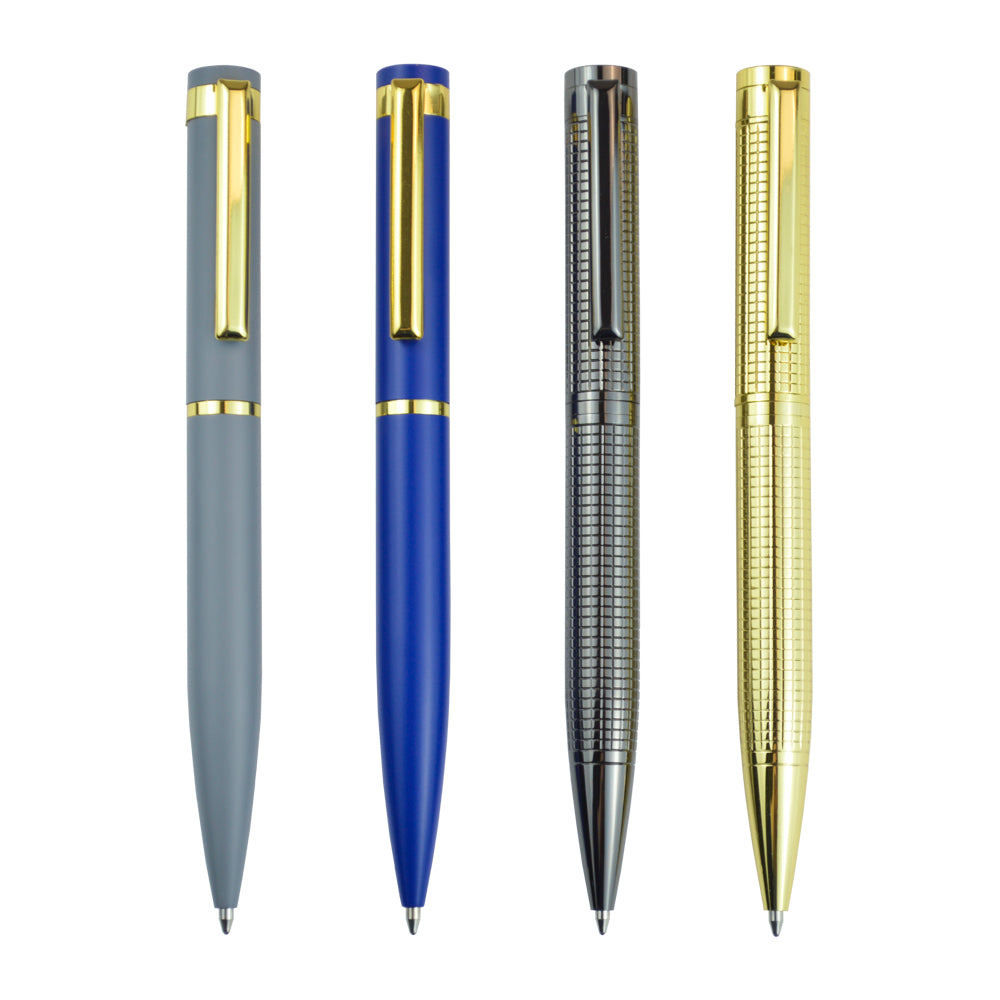 New degine high qulity luxury pen customized logo metal slim ballpoint pen multiple color gift pens