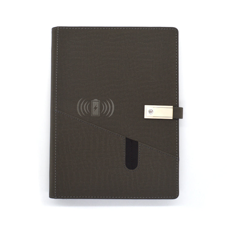 Diray With Power Bank Notebook With USB Flash Drive Multifunction 8000mA Wireless Charger Notebook With Phone Holder