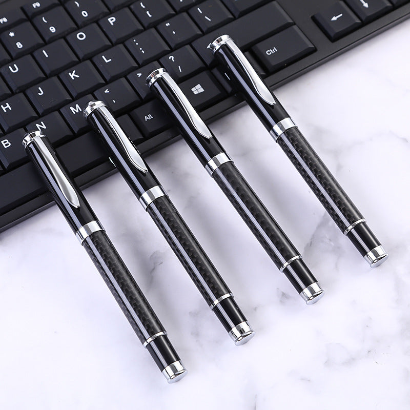 heavy luxury logo customs metal roller ball pen carbon fiber pen 202