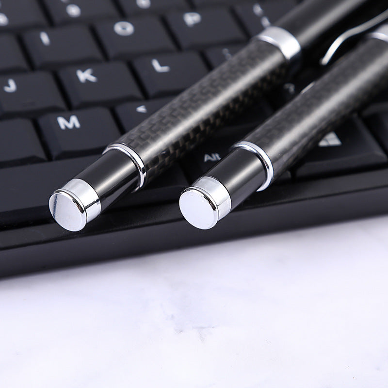 heavy luxury logo customs metal roller ball pen carbon fiber pen 202