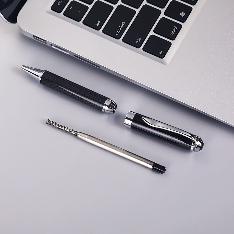 heavy luxury logo customs metal roller ball pen carbon fiber pen 202