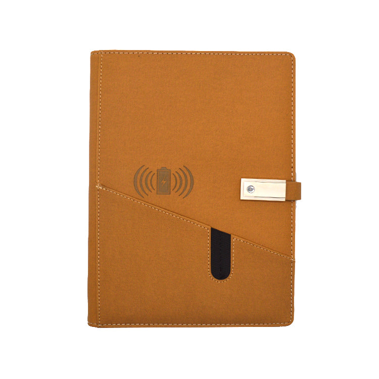 Diray With Power Bank Notebook With USB Flash Drive Multifunction 8000mA Wireless Charger Notebook With Phone Holder