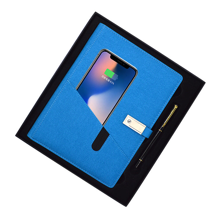 Diray With Power Bank Notebook With USB Flash Drive Multifunction 8000mA Wireless Charger Notebook With Phone Holder
