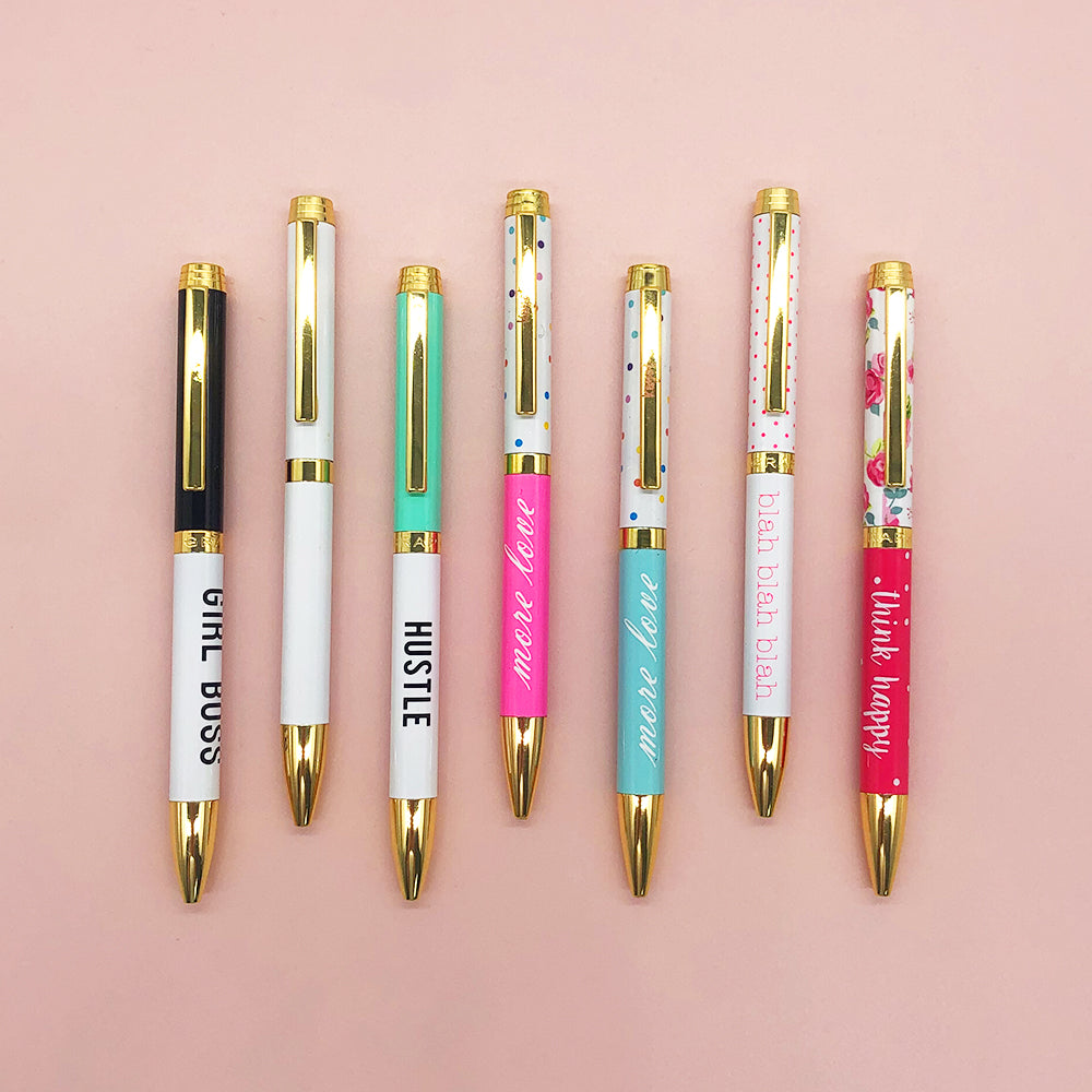 HOT SALE heat-transfer pens customized logo full print luxury pen ballpoint pens