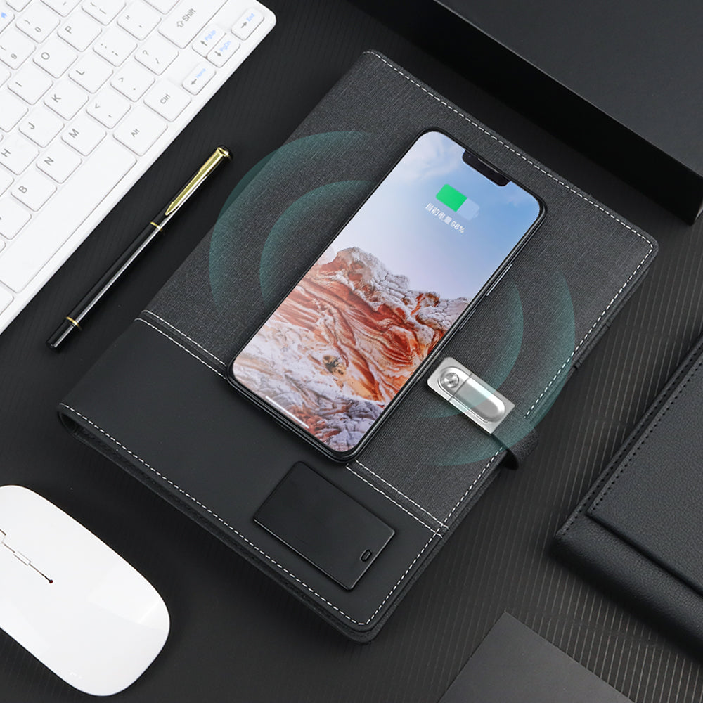 Multi-function Custom Notebook A4 A5 A6 Blank Notebook Wireless Charging Notebook Printing With Logo