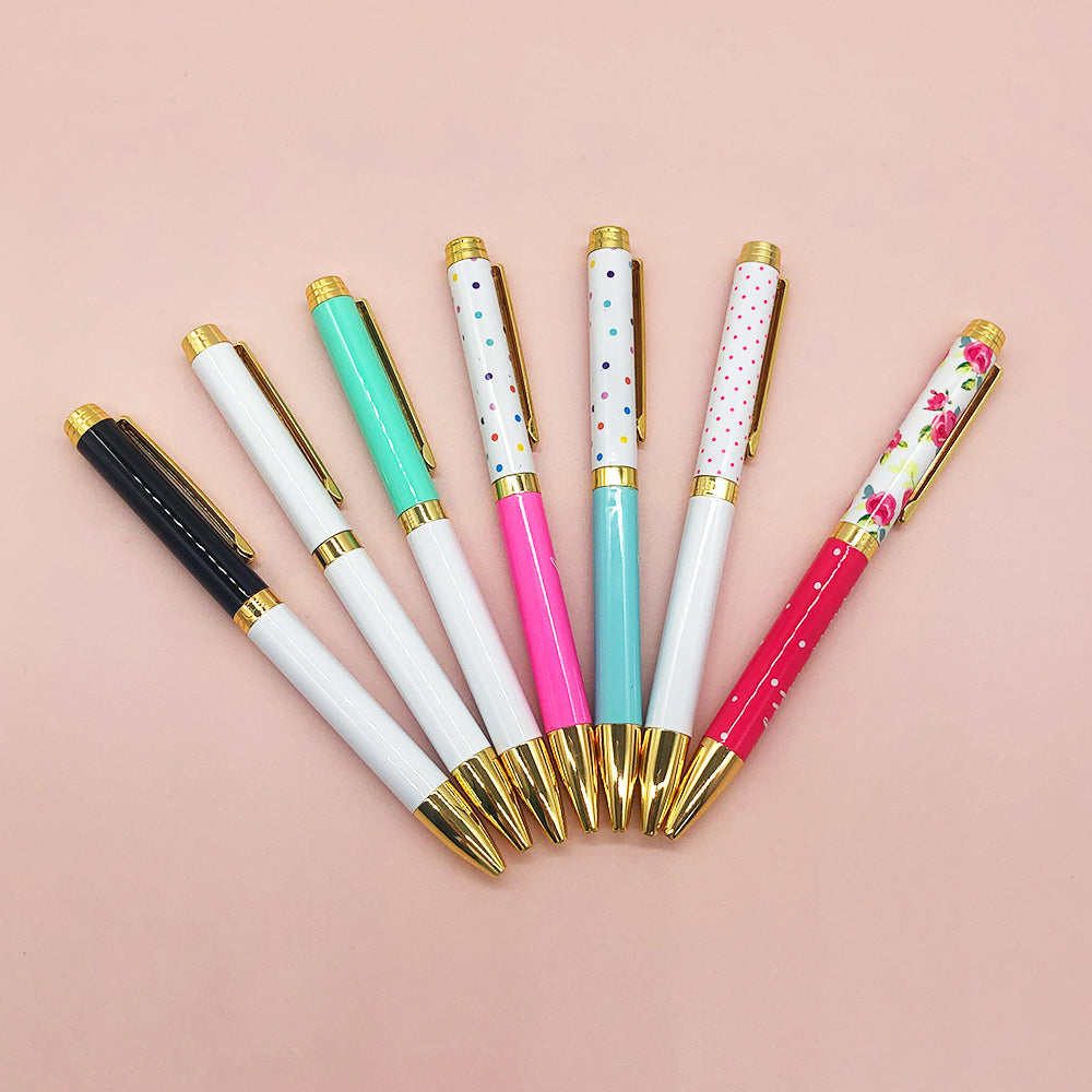 HOT SALE heat-transfer pens customized logo full print luxury pen ballpoint pens