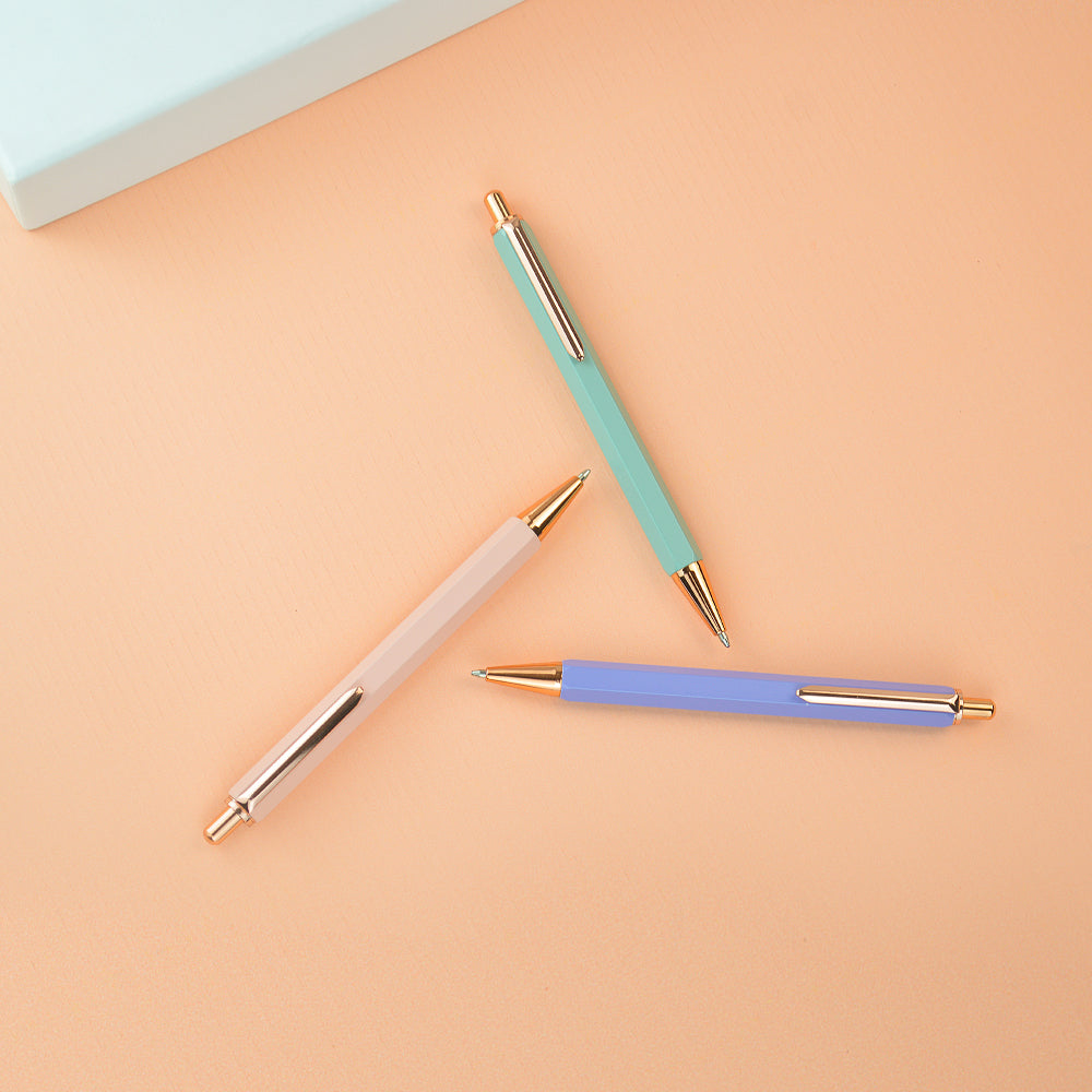 Click metal gift pens multi-color black inlk refill new design luxury pen with customied logo ballpoint pen