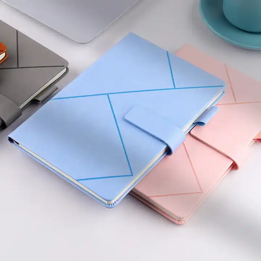 100 Sheets A5 Soft Cover Leather Notebook Custom Journal Refillable Notebook With Pen Set