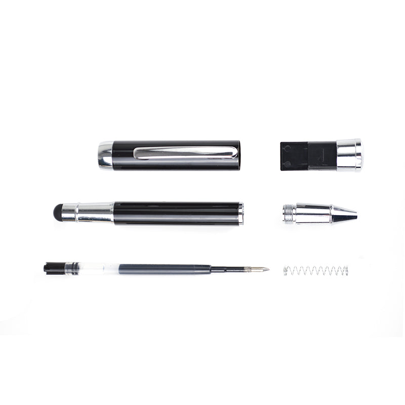 Hidden U disk multifunctional pen touchscreen enabled gift pens with customized logo luxury metal click ballpoint pen