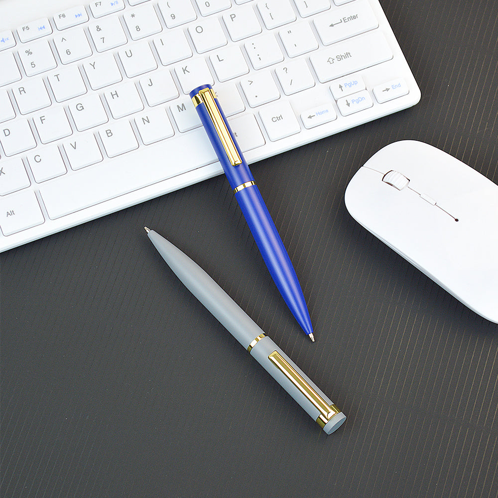 New degine high qulity luxury pen customized logo metal slim ballpoint pen multiple color gift pens