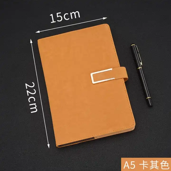 New Design Luxury Custom Printing PU Leather Notebook A5 Notebook With Pen Notebook Gift Set