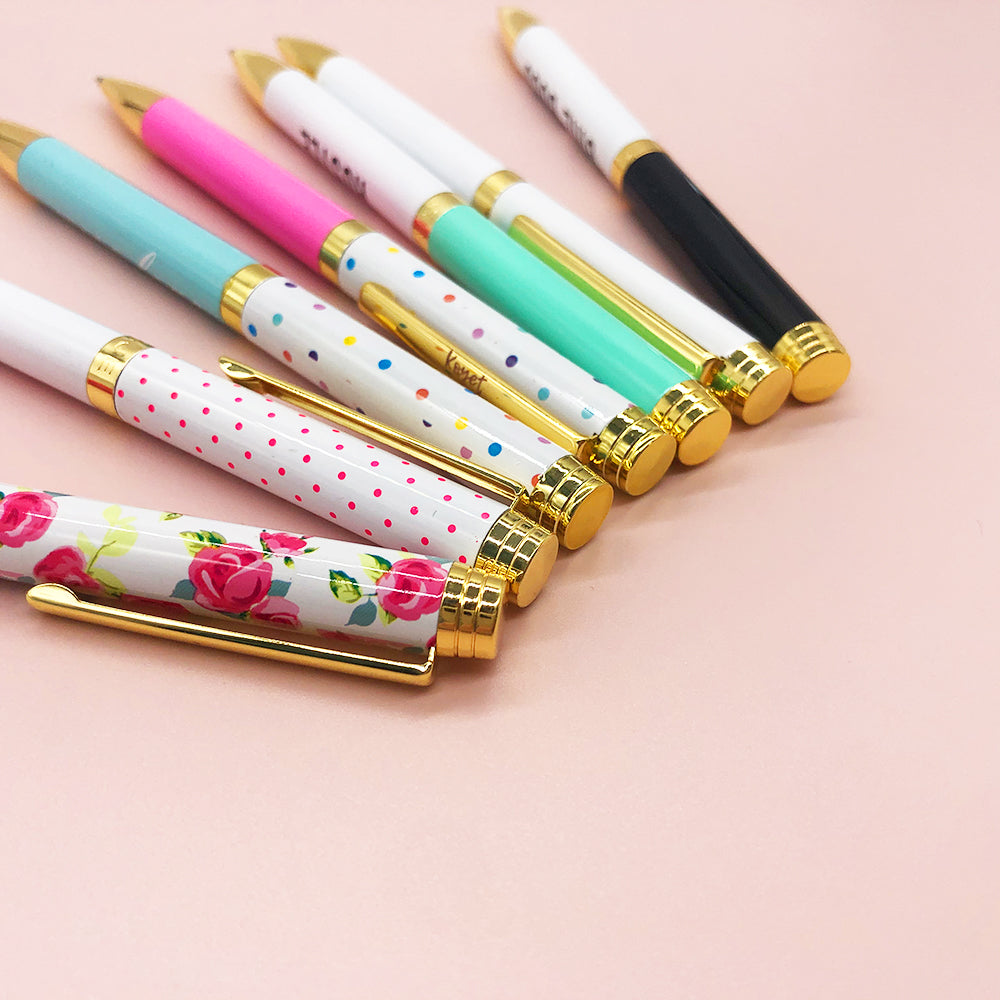 HOT SALE heat-transfer pens customized logo full print luxury pen ballpoint pens