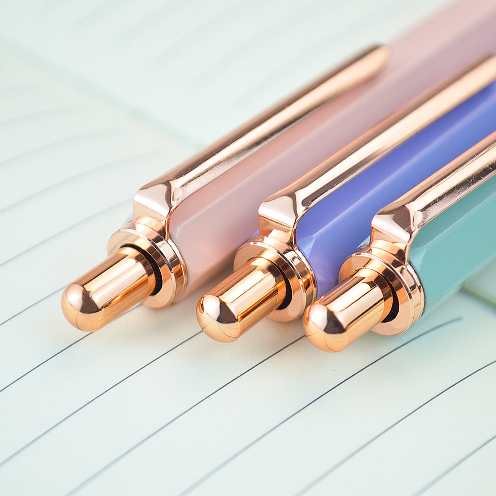 Click metal gift pens multi-color black inlk refill new design luxury pen with customied logo ballpoint pen