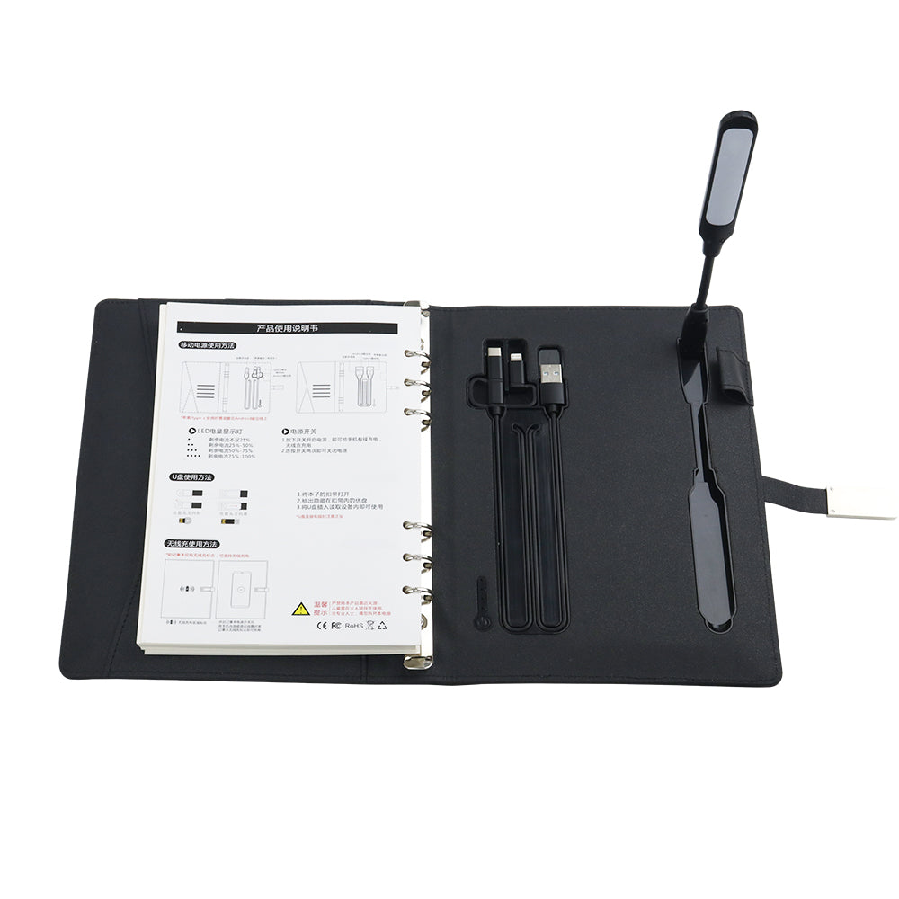 Multi-function Custom Notebook A4 A5 A6 Blank Notebook Wireless Charging Notebook Printing With Logo