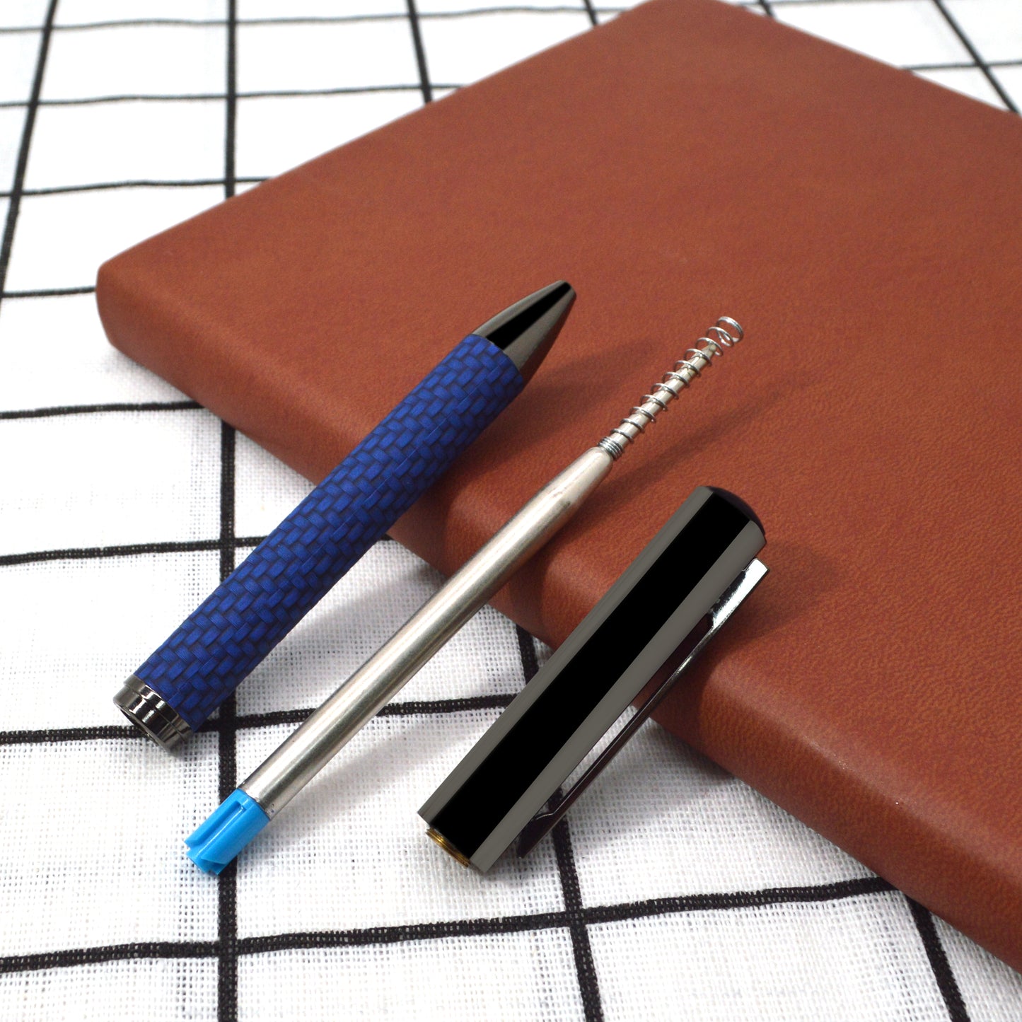 New arrival metal ball pen design luxury leather pen for business gife for custom logo
