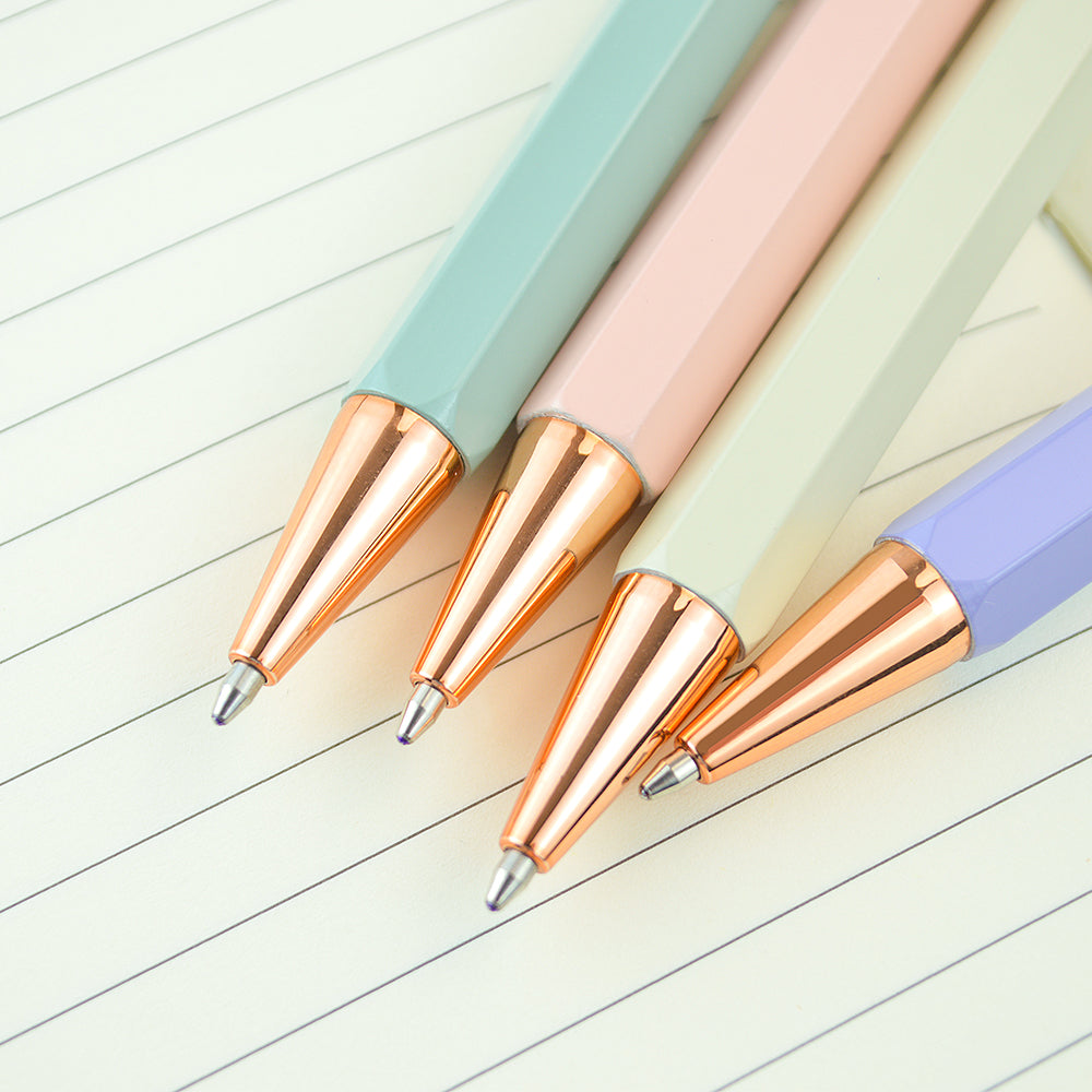Click metal gift pens multi-color black inlk refill new design luxury pen with customied logo ballpoint pen