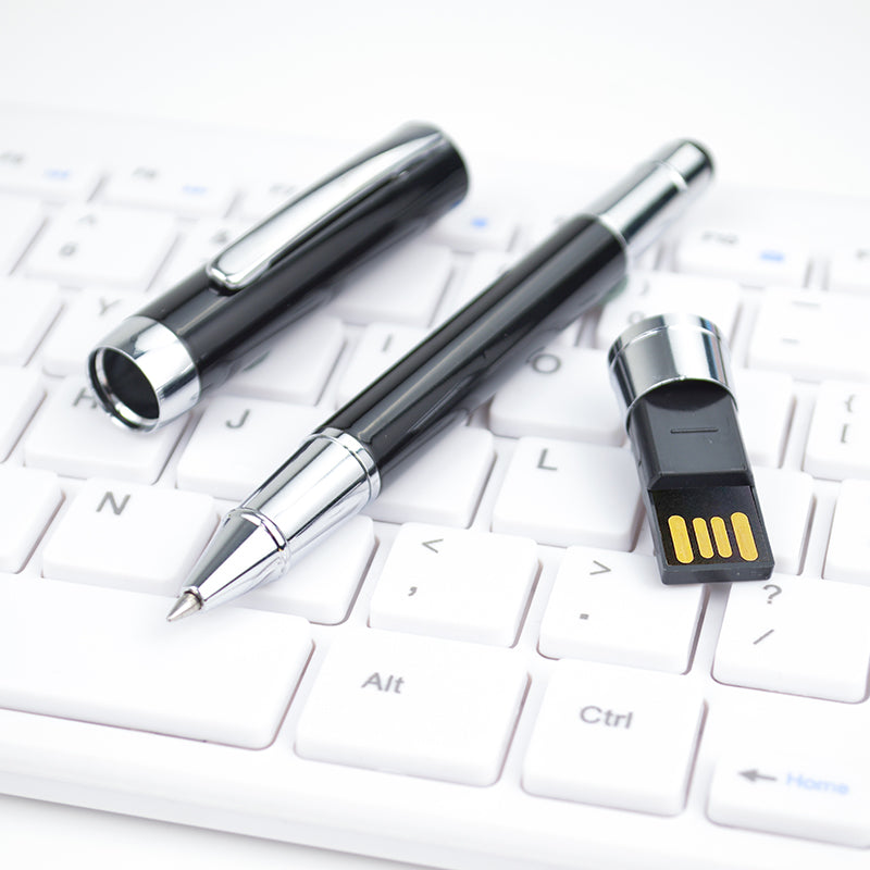 Hidden U disk multifunctional pen touchscreen enabled gift pens with customized logo luxury metal click ballpoint pen