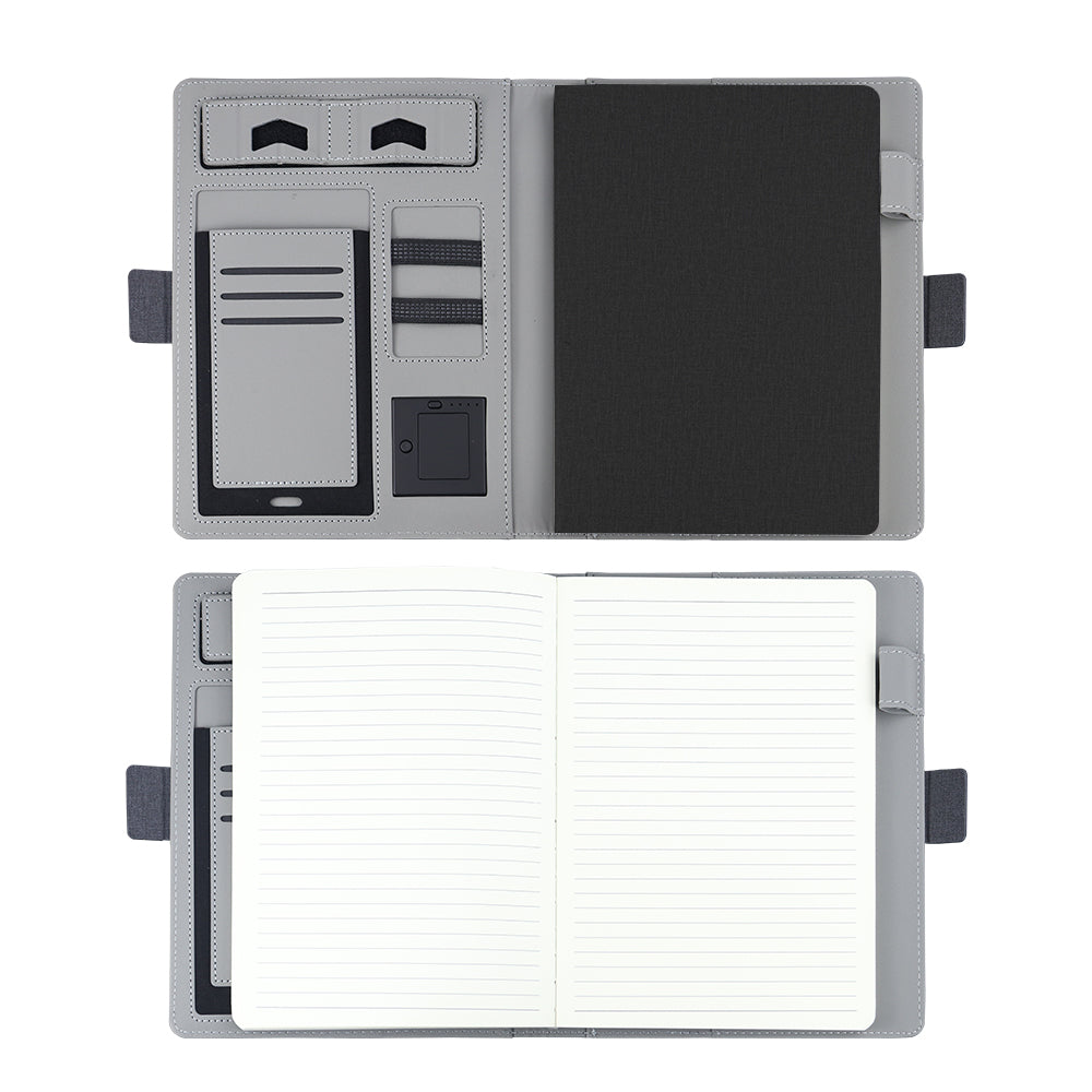 A5 Smart Dairy 8000mah Power Bank Notebook Wired And Wireless Charging With Hidden USB Flash Disk