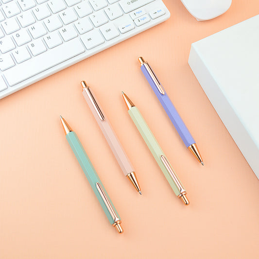 Click metal gift pens multi-color black inlk refill new design luxury pen with customied logo ballpoint pen