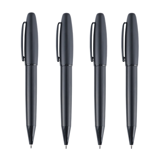 Matt gift pen custom logo ballpoint metal pen new design pens black ink with leather pen box