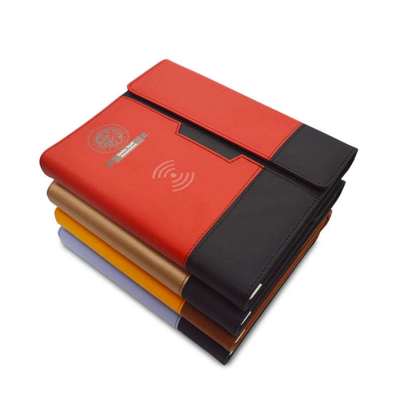 New Tirple Smart Custom Notebook A5 Notebook With USB Multifunctional 8000mA Wireless Charger Notebook