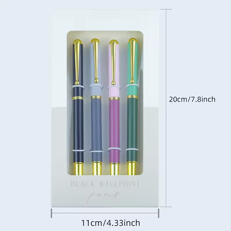 New Arrival Women Pen High Quality Metal Birthday Gift With Box Sets Writing Printed Logo Custom Metal Pen Lady Roller Ball Pens