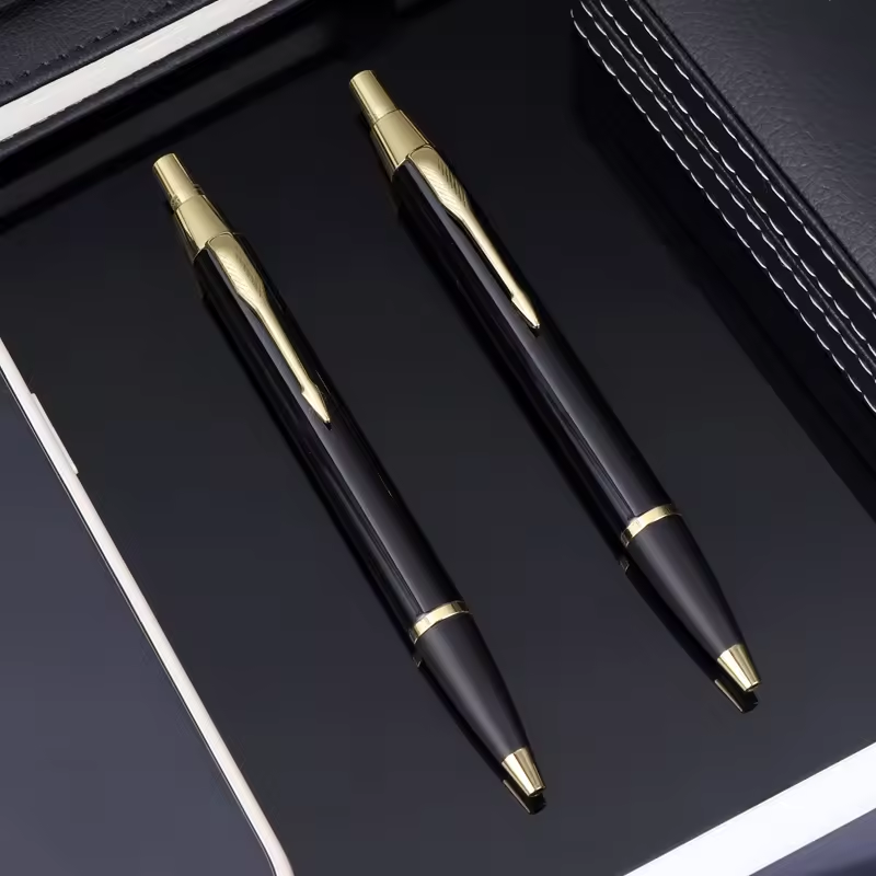 Click Pen Promotion Metal Ballpoint Luxury Print Logo Gift Pen Set boligrafos Office Business Hotel High Quality Custom Logo Pen